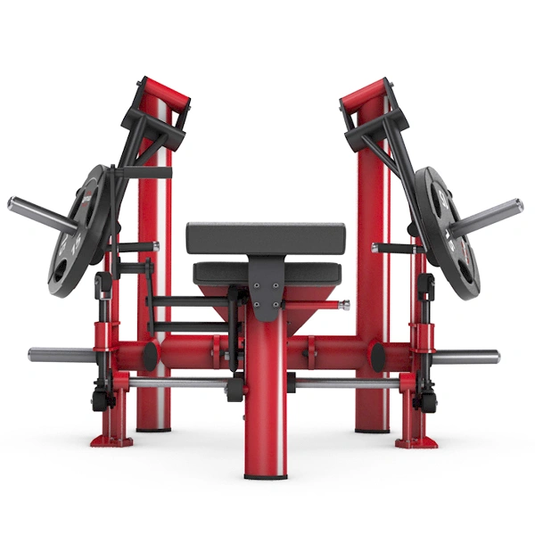 Тренажер Gym80 4346 Жим от груди с отрицательным наклоном 12° с независимыми рычагами (50мм),легкий старт