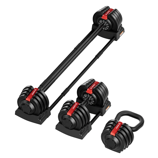 Набор регулируемый штанга+гантель+гиря HYFIT 18 кг