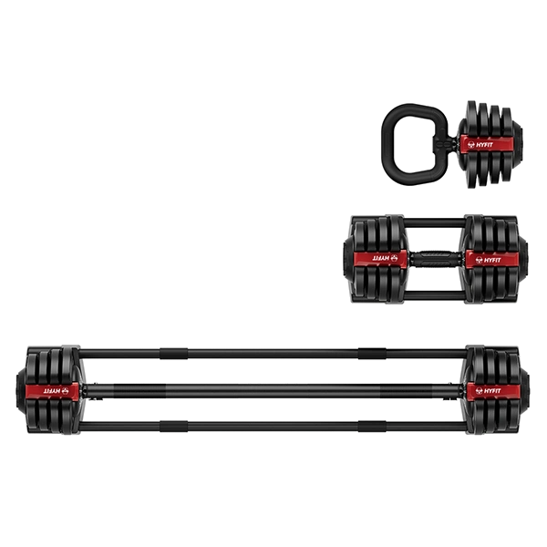 Набор регулируемый штанга+гантель+гиря HYFIT 18 кг