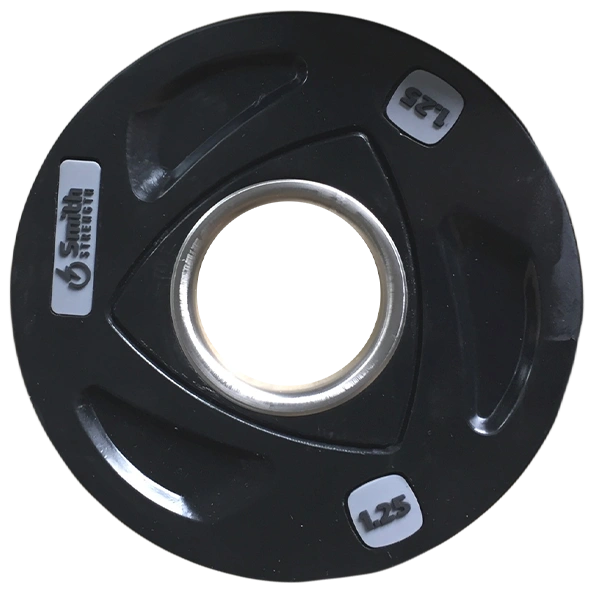 Диск для штанги Smith WP085-1,25 c 3-м хватом, обрезиненный, 1,25кг