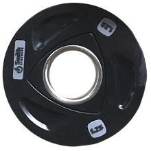 Диск для штанги Smith WP085-1,25 c 3-м хватом, обрезиненный, 1,25кг